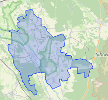 Screenshot Karte mit umrandetem Gebiet