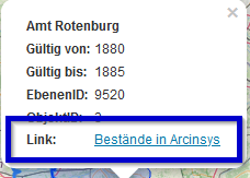 Screenshot Popup-Fenster mit weiteren Informationen
